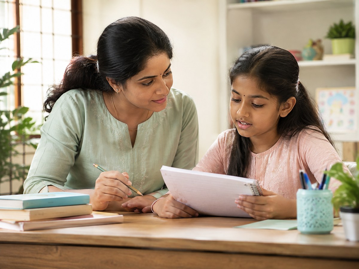 A tutor giving a student personal guidance
